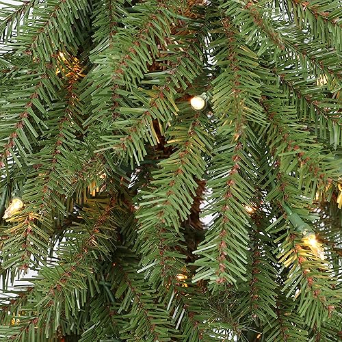 Miniatura 2 de Puleo International Árbol de Navidad artificial alpino preiluminado de 4 pies con 100 luces, color verde