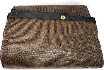5 X 25 Dark Brown UV Rated 85% Blockage Fence Privacy Screen Windscreen Shade Cover Fabric Mesh Tarp W/Grommets 145gsm