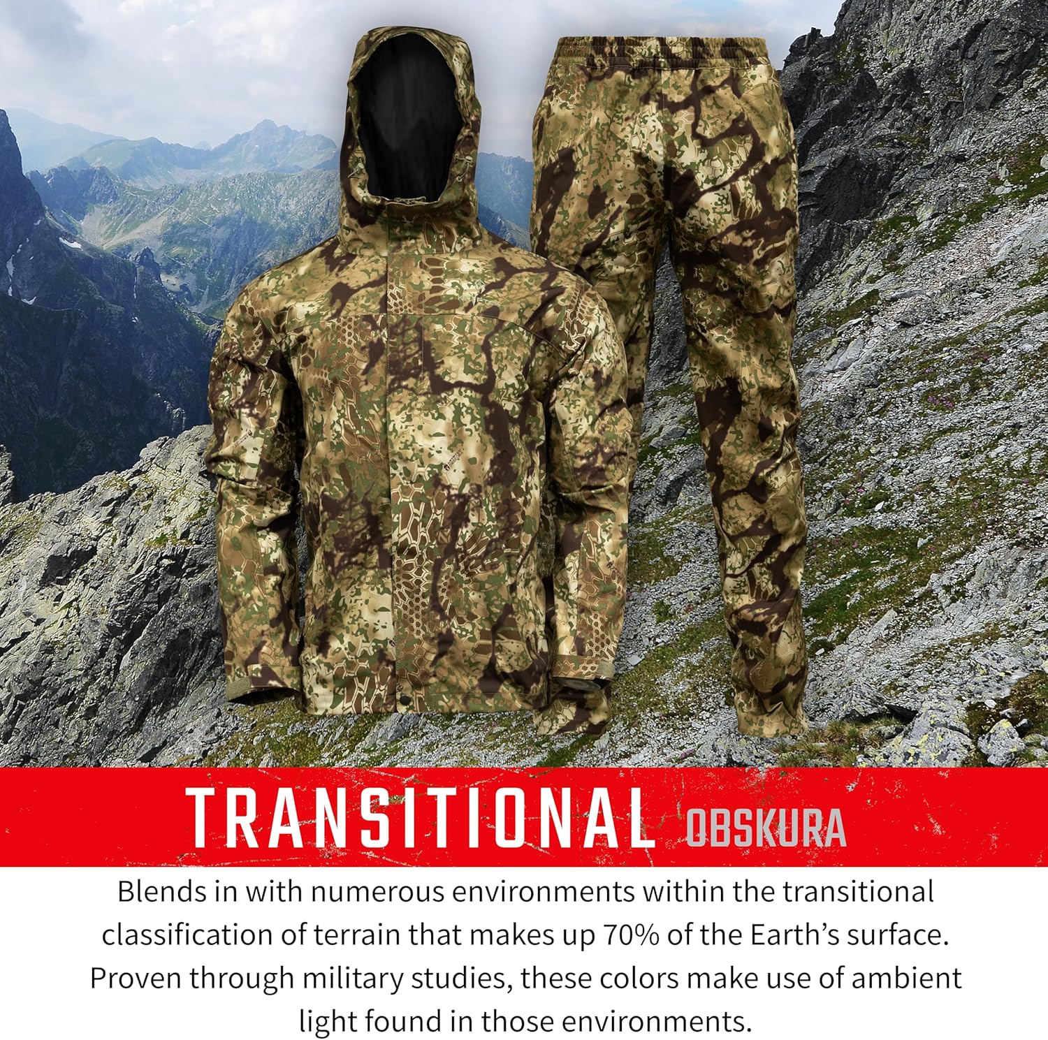 Kryptek Jupiter Kryptek Rain Gear Gore Tex Rain Jacket Mens Kryptek Jupiter  Camo Rain Jacket (Rain