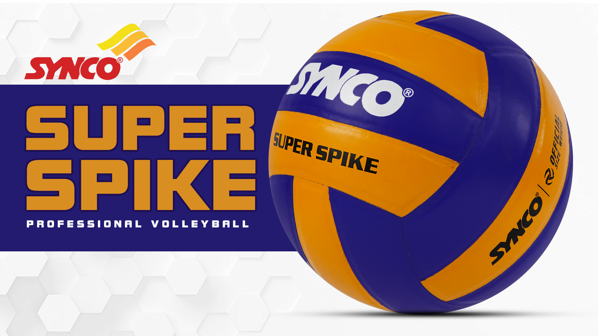 Buy Synco Super Spike Leather Volleyball | 18 Panel Match Ball