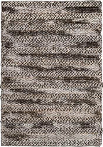 Vista 44 de SAFAVIEH Natural Fiber Collection - Alfombra decorativa de 2 x 3 pies, color lejía, tejido trenzado hecho a mano, ideal para zonas de alto tráfico