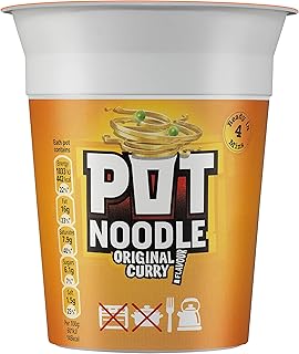 Pot Noodle Original Curry 90 G (Pack Of 12)