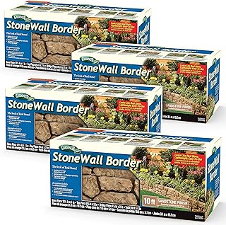 Gardeneer by Dalen Stone Wall Border Landscape Edging – 6 Inch Garden Ha...