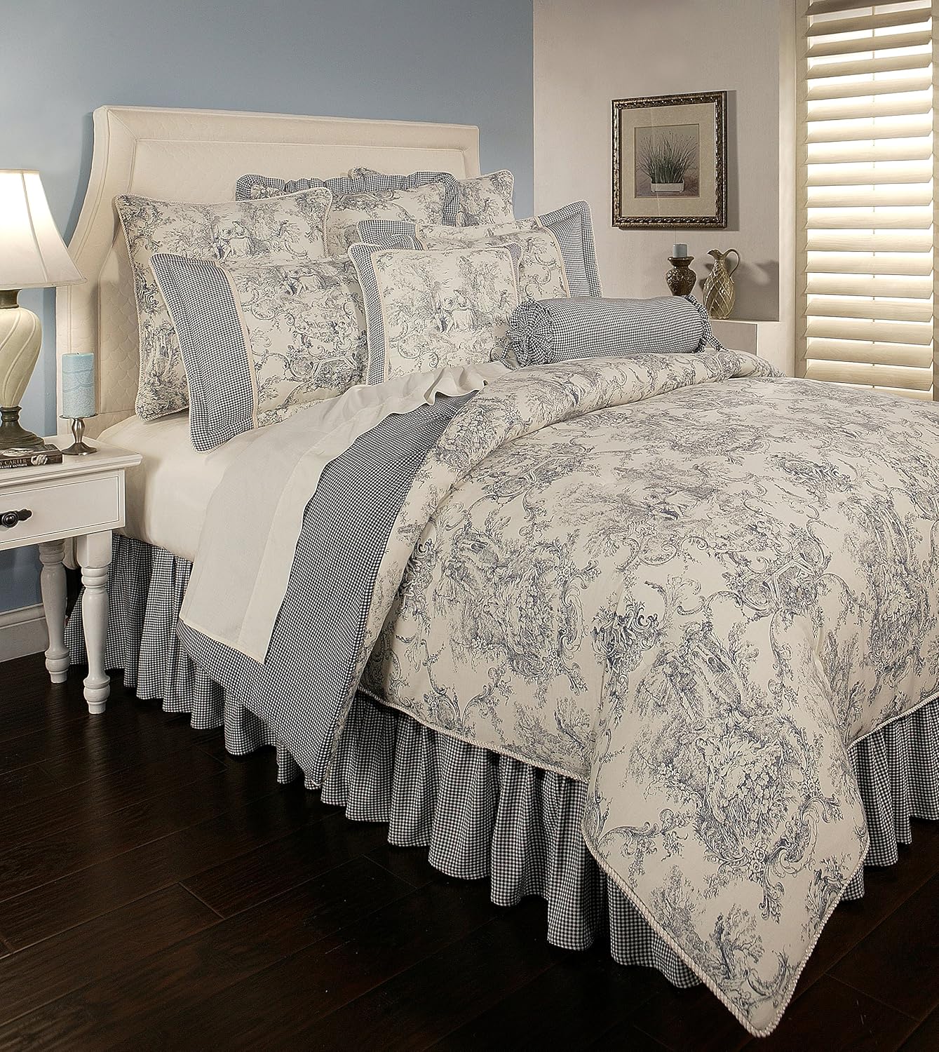 Sherry Kline Country Toile Blue Queen 6-Piece Comforter Set