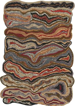 Surya GYP-202 Gypsy Contemporary Hand Tufted Area Rug, 3-Feet 3-Inch by 5-Feet 3-Inch, Dark Olive Green