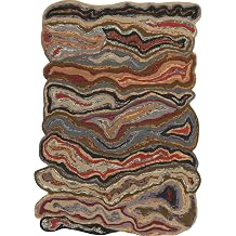 Surya GYP-202 Gypsy Contemporary Hand Tufted Area Rug, 5-Feet by 8-Feet, Dark Olive Green