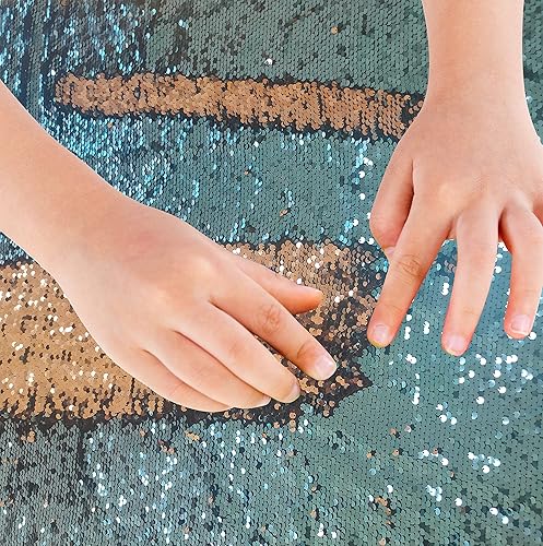 Miniatura 6 de Tela sensorial de lentejuelas para niños, tela de grafiti sensorial de lentejuelas grandes de 0.2 pulgadas para niños pequeños, estimulación táctil,