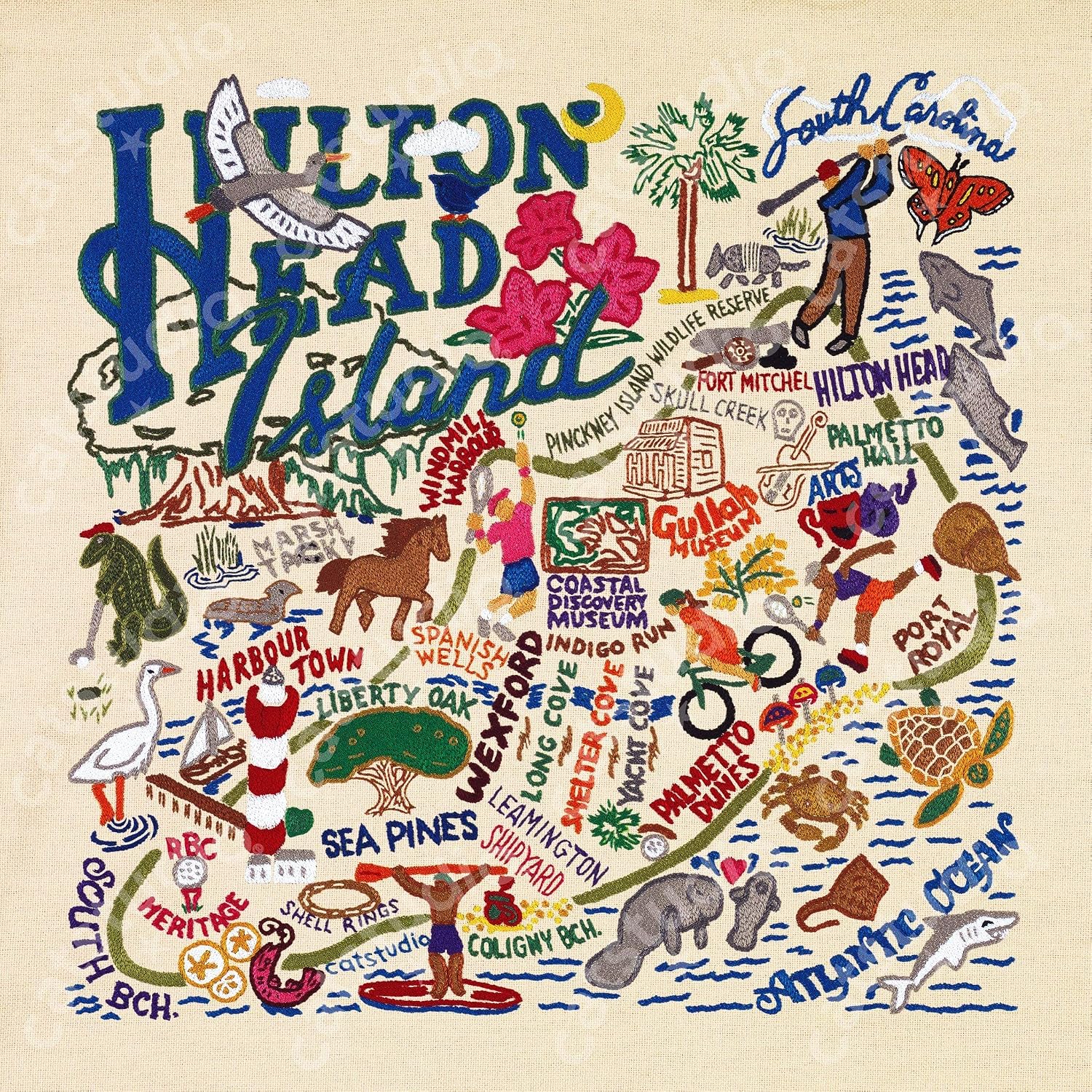Catstudio Hilton Head Fine Art Print | 16"x16"