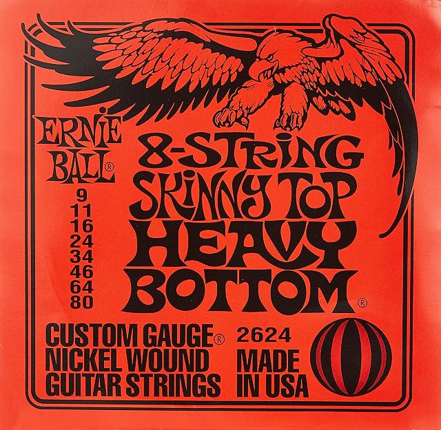 Ernie Ball Skinny Top Heavy Bottom Slinky 8-String Electric Guitar Strings - 9-80 Gauge
