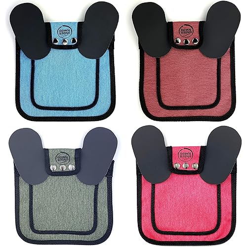DOWN UNDER OUTDOORS 4 Pack Medium-Large Saddles with Adjustable Straps, Poultry Saver, Protector, Apron, Supplies, Care Products (Mixed Colors)