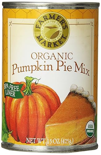 Farmer's Market Foods, Mezcla orgánica de pastel de calabaza enlatada, 15 onzas