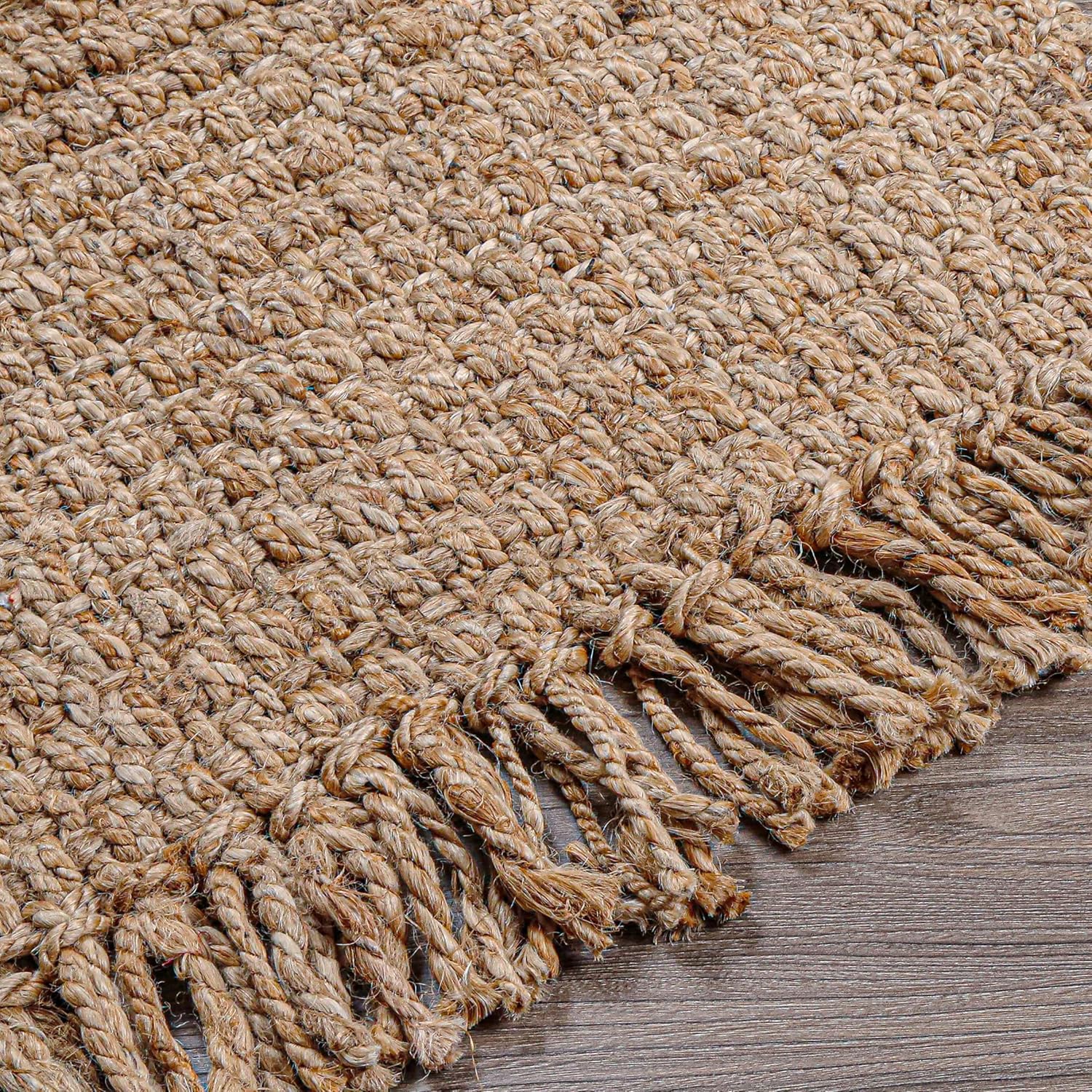 Hausattire Hand Woven Jute Runner Rug 22"x72" - Natural, Reversible Farmhouse Boho Rustic Area Runner Rugs for Hallway, Kitchen, Living Room, Bedroom | 6 Feet Long Decorative Floor Rugs - Image 6