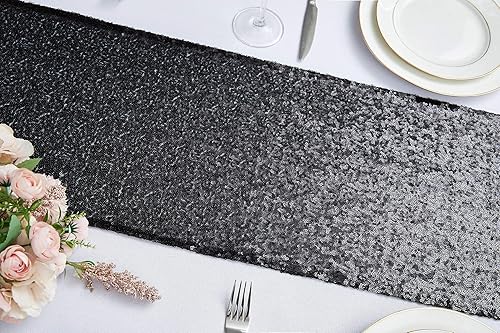 Miniatura 2 de Hahuho - Camino de mesa de lentejuelas con brillantina, para fiestas, bodas, baby shower, despedida de soltera, decoración de eventos