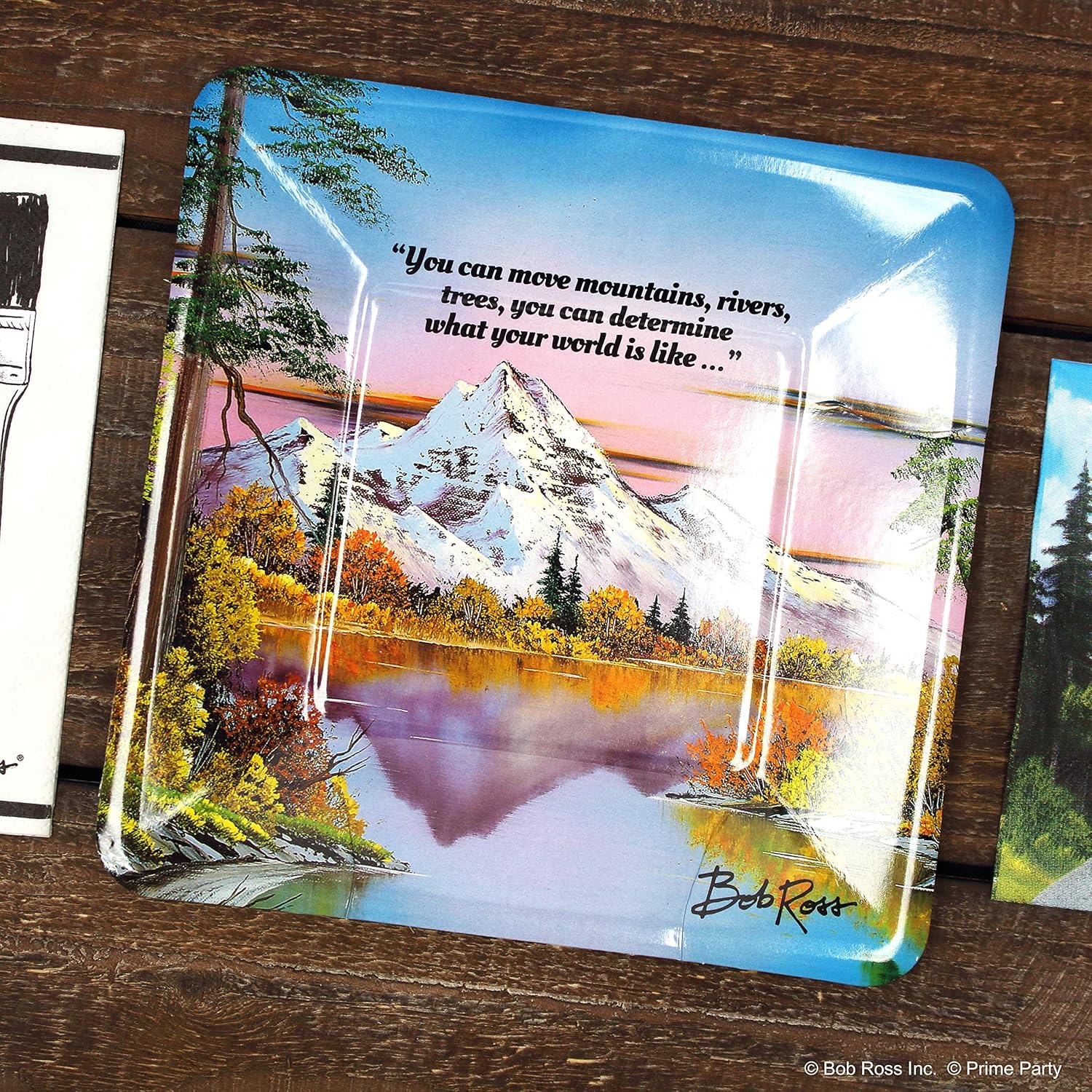 Bob Ross Party Supplies (Deluxe) Classic Birthday Party Pack, 74 Piece Set, by Prime Party : Home & Kitchen