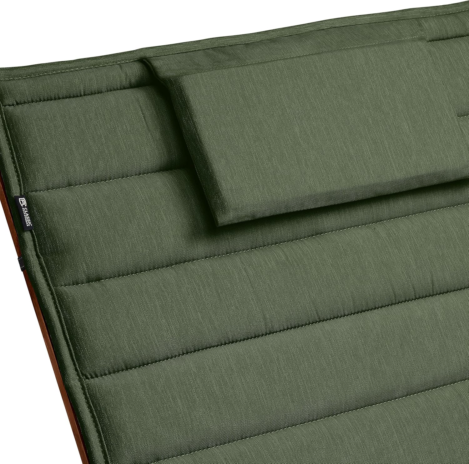 Classic Accessories Storigami Water-Resistant 74 x 23 Inch Chaise Lounge Cushion, Heather Fern, Patio Cushion