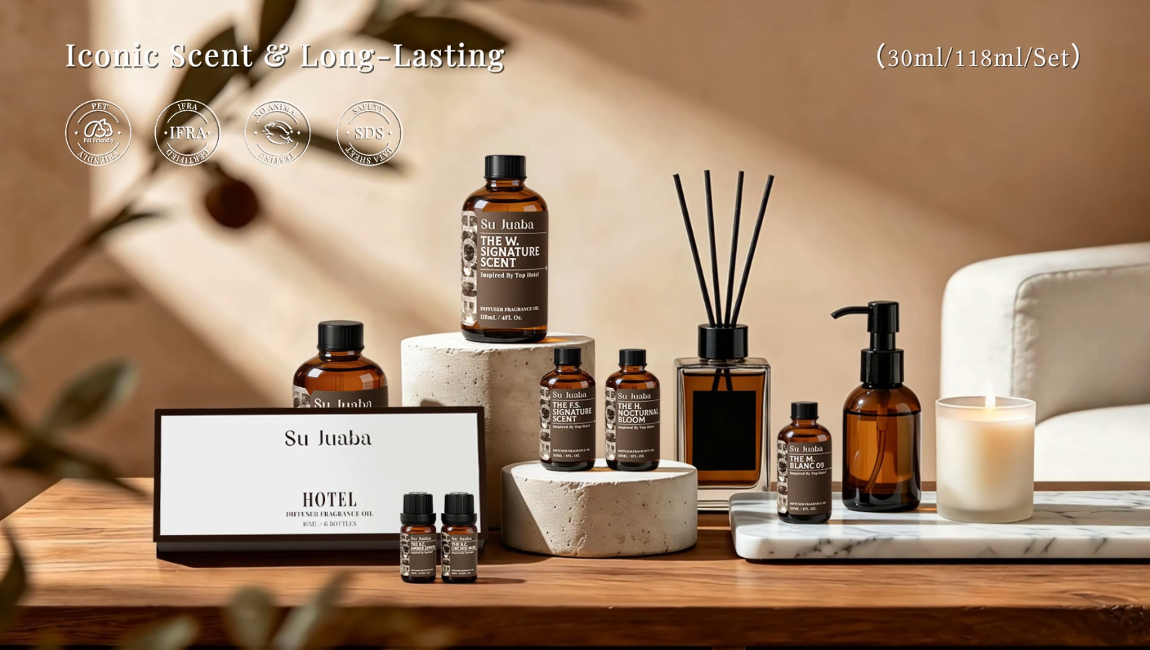ベルセ5本セット　SOD OILアセラグ茶　SODWATER アクティブミネラル Amazon.com: SU JUABA Hotel Collection Diffuser Oil Gift Set for