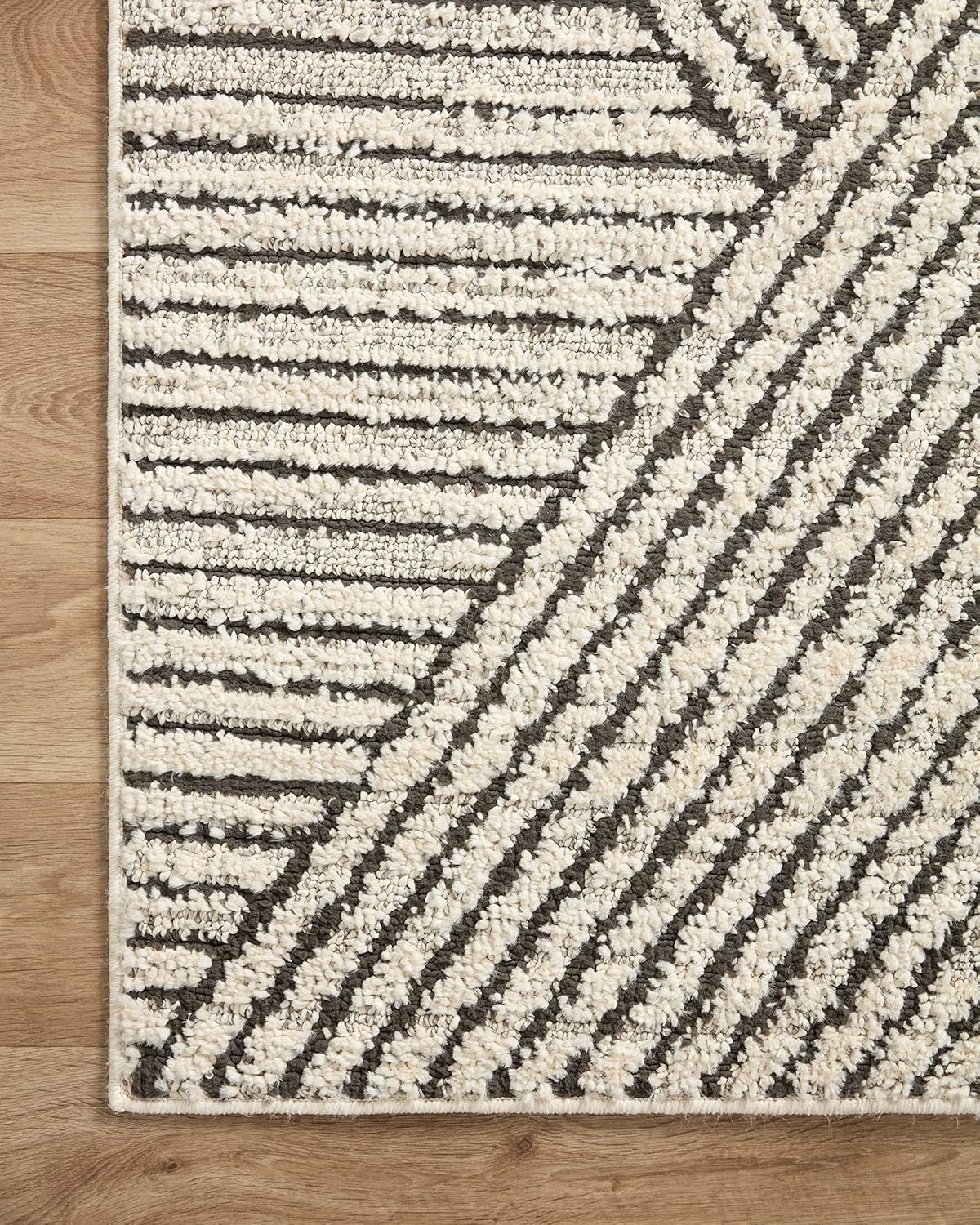 Loloi Fabian Collection FAB-06 Charcoal/Ivory 2'-7" x 4' Accent Rug