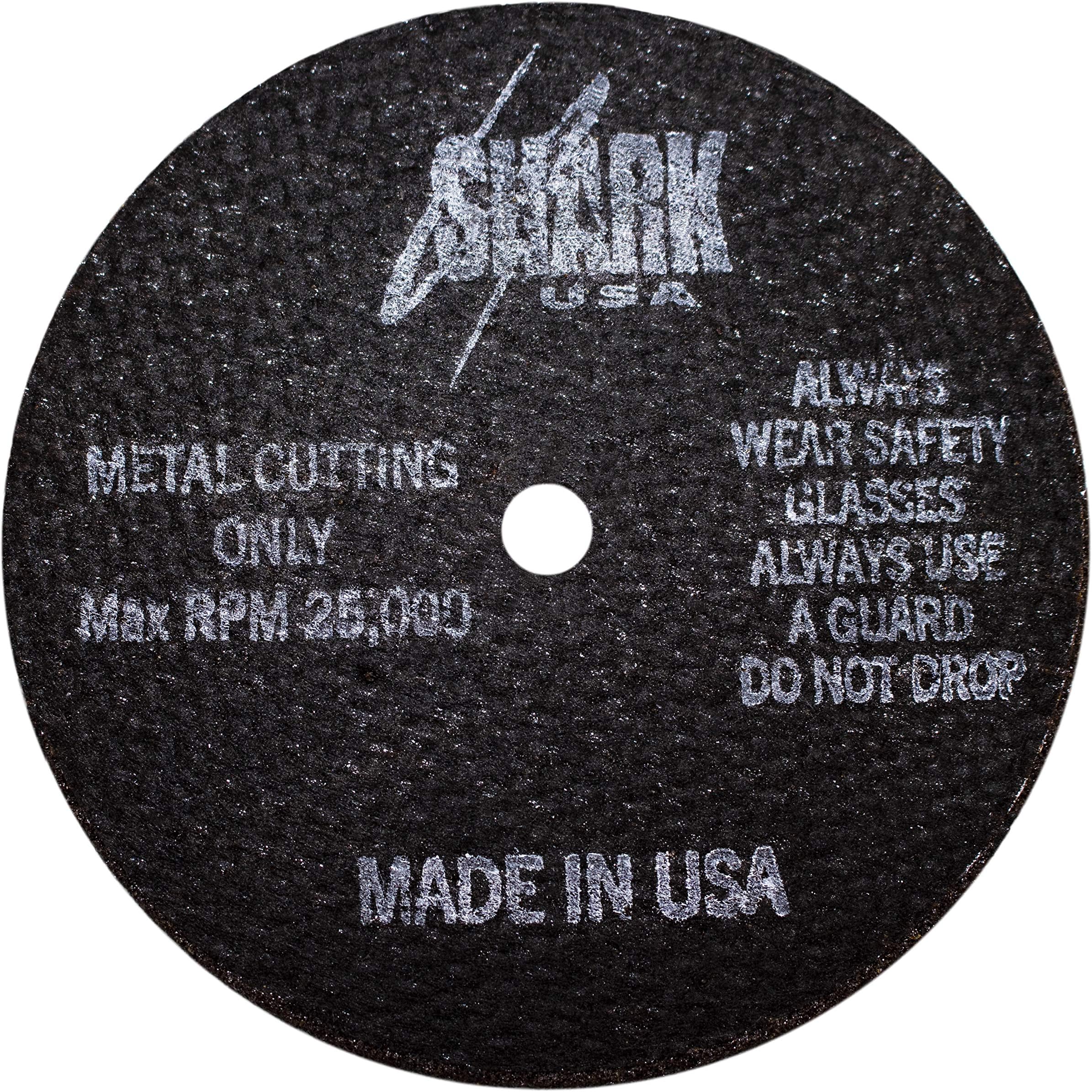 Shark Industries PN-30-10 Die Grinder Cut-Off Wheels -10 Pack, 3-Inch x 1/32” x 1/4” Shark Type-1 Double-Reinforced Thin Wheels, 54 Grit, Maximum RPM 25,000 (10 Cutting Discs)