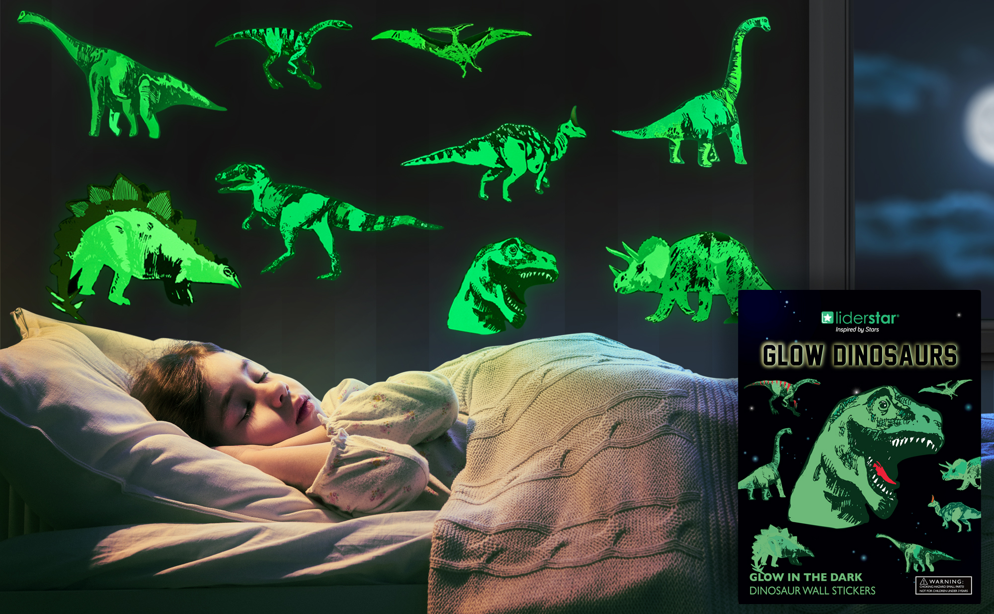 1049Pcs Glow in The Dark Stars and Moon adesivi mu... – Grandado