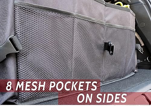 Miniatura 7 de Organizador plegable para maletero de auto organizador de carga plegable grande para sedán camioneta y SUV con 4 compartimentos ajustables 12