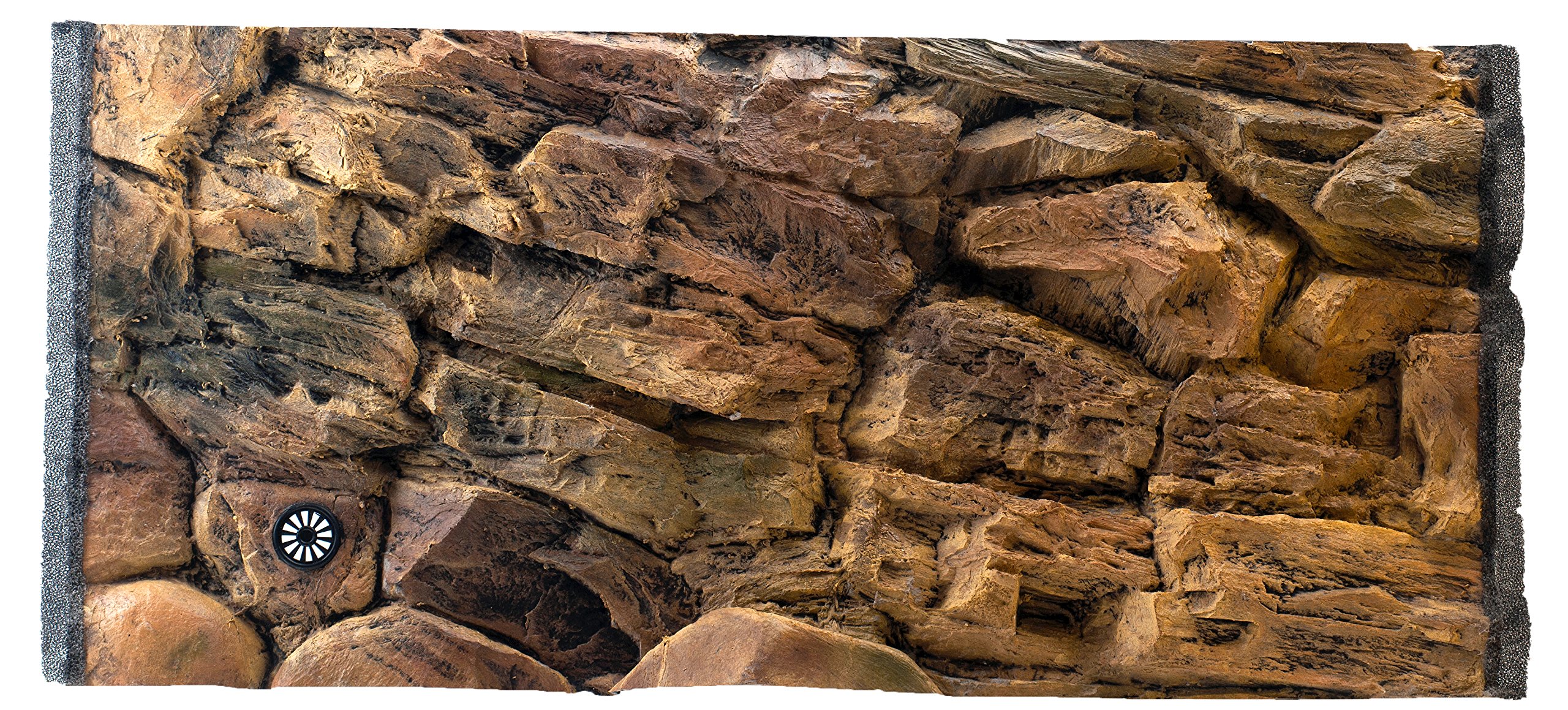 WYSKONT Aquarium background 3D Lesbos - Aquarium background - Aquarium accessories - Background - Aquarium decoration - 97x36 cm for Aquarium 100x40 cm - brown colour - Large aquarium โ image 1
