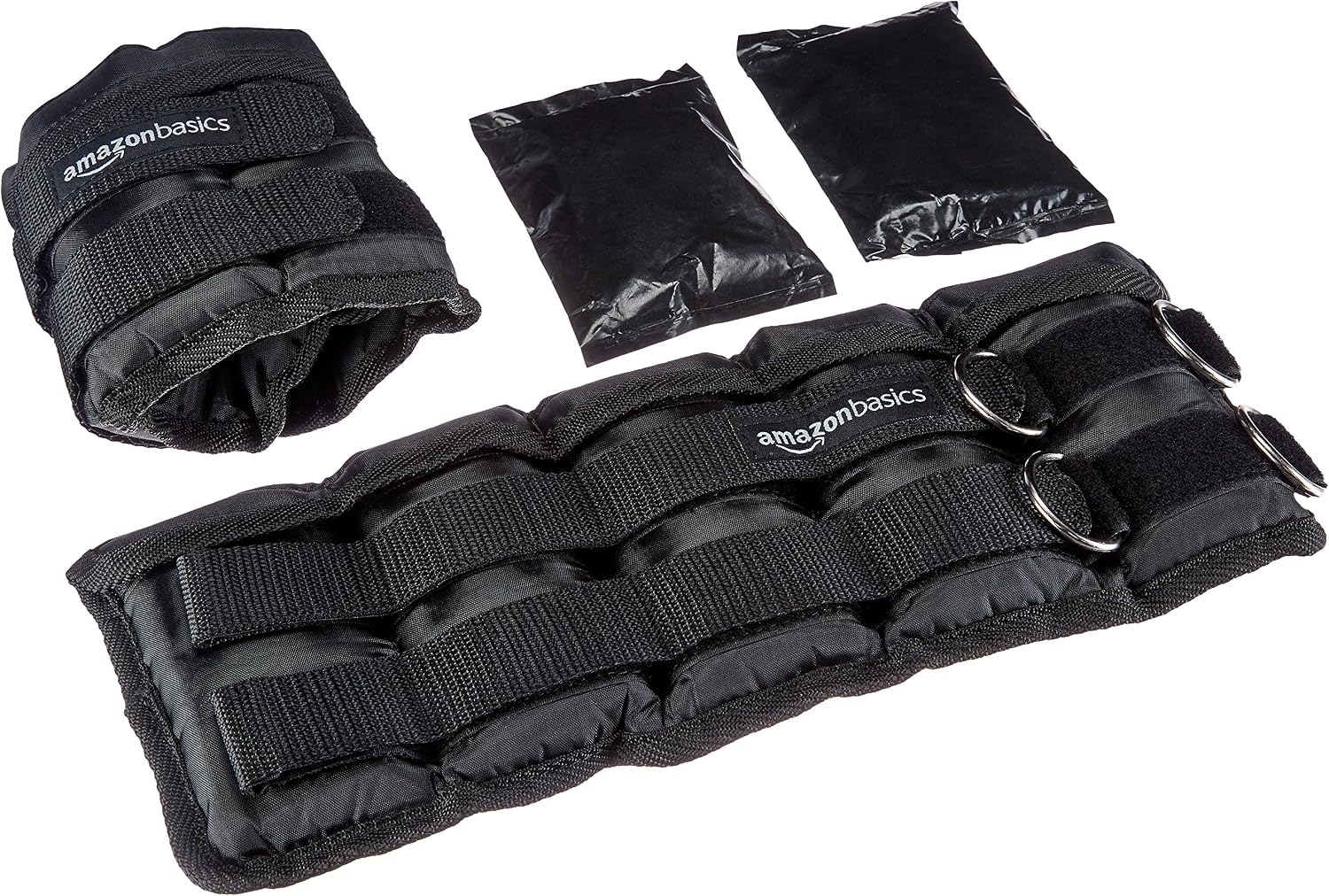 Amazon Basics Adjustable Ankle Weights for Fitness Exercise Training