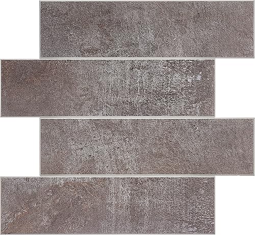 Avant Decor Azulejo de metro grande compuesto de piedra Azulejos de cocina para despegar y pegar Azulejos de pared para pegar Fácil instalación