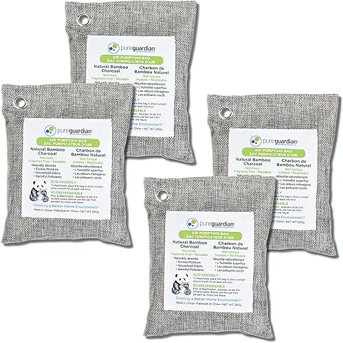 PureGuardian Guardian Technologies - Bolsa purificadora de aire de carbón de bambú