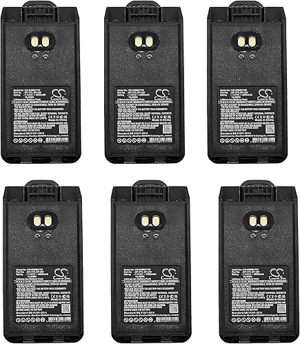CS BATTERY Paquete de 6 baterías de repuesto para Icom BP-279 BP-280 BP-280LI F1000 F1000D F1000S F1000T F2000 Series, 2250mAhLi-ion