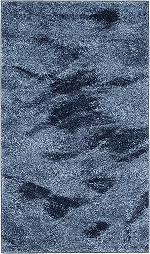 Miniatura 22 de SAFAVIEH Colección Retro Alfombra Extra Grande - 11' x 15', Celeste Claro & Azul, Diseño Moderno Abstracto, Sin Desprendimientos y Fácil Cuidado,