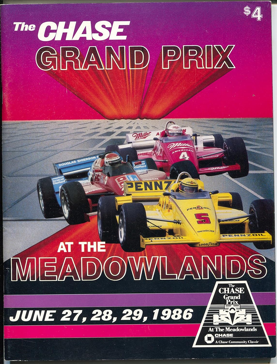 Meadowlands Sports Complex CART Indy Car Race Program 7/1986pixstats