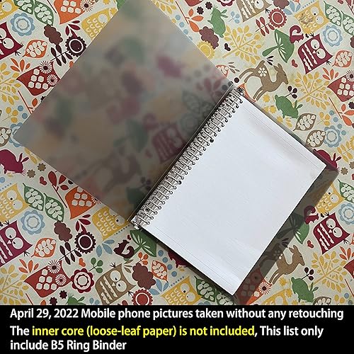 Miniatura 7 de Carpeta de 26 anillas, carpeta de tamaño B5, carpeta de papel B5-26 agujeros (B5, gris)