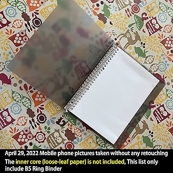 Amazon.com : 26-Rings Ring Binder, B5 Size Folder, Can