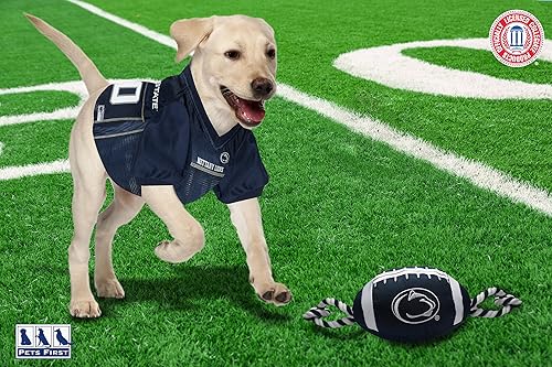 Miniatura 6 de Pets First NCAA Penn State Nittany Lions - Juguete de fútbol para perro, materiales de nailon de calidad resistente, cuerdas de tracción fuertes,
