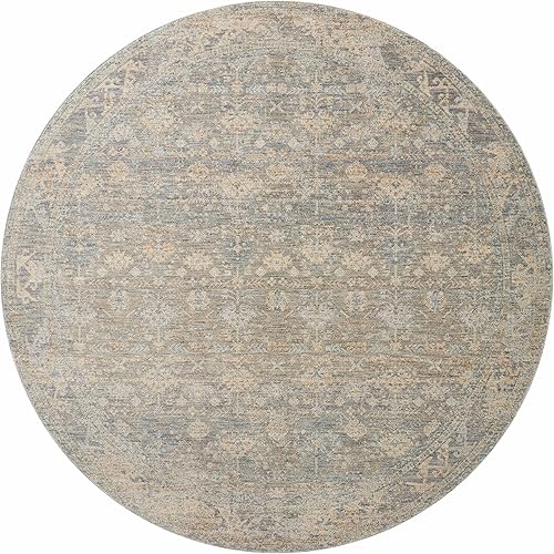 Miniatura 9 de Loloi Angela Rose Blake Collection BLA-01 - CieloBeige, 2'-0" x 3'-0", 0.25" de altura de la pila, con borlas, alfombra decorativa