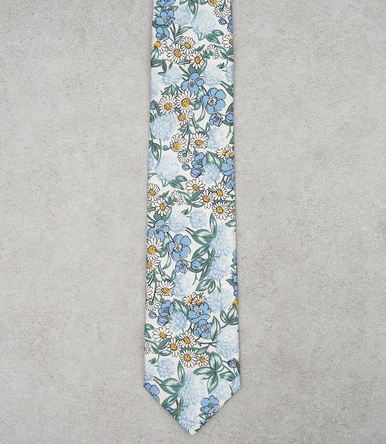 Mens Casual Skinny Floral Tie Combo Set with Flower Pocket Square 2½" Cotton Necktie Hand Made - Image 5