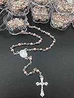 Vista 4 de YRP (12) PCS - Bautismo, Rosario de la Primera Comunión Recuerdos de Perla Rosa para Primera Comunión Niña Niño