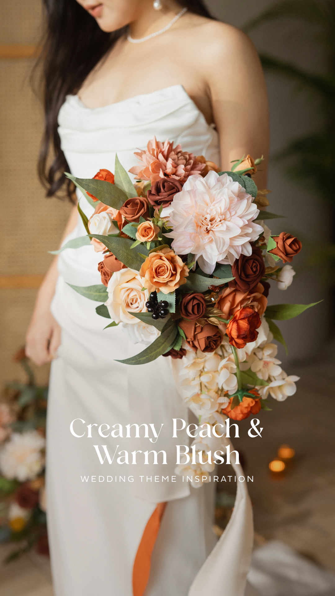 Amazon.com: Ling's Moment Artificial Flowers Fake Silk Dahlia Faux