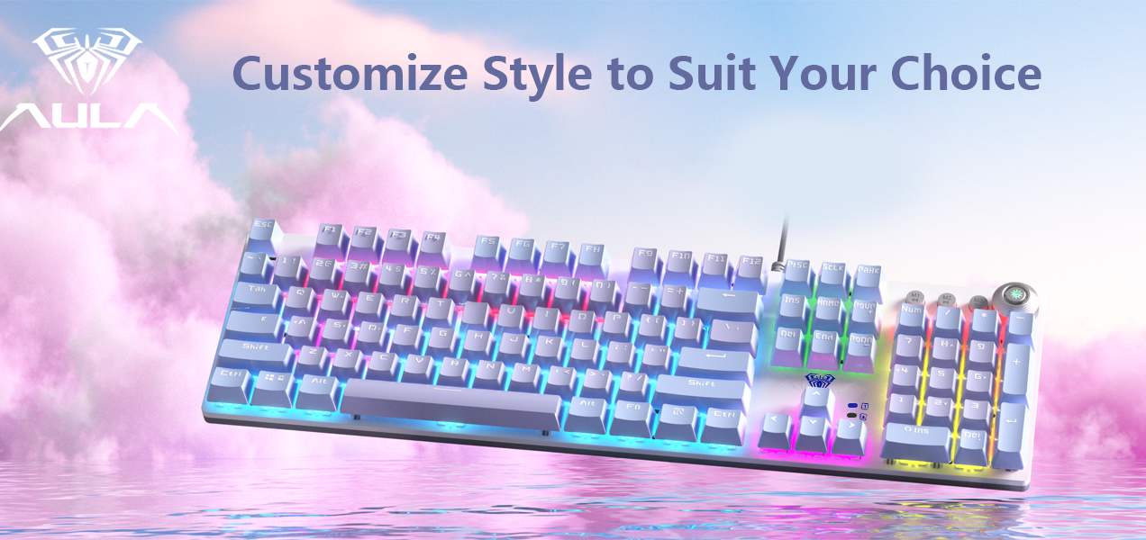 Amazon.com: AULA Keyboard, F2088 Pro 108 Keys Purple