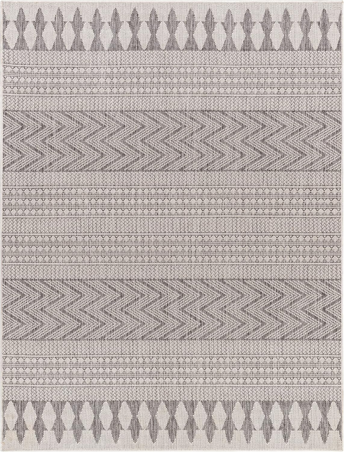 Livabliss Long Beach Area Rug, 5'3" x 7', Medium Gray