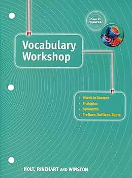 Amazon.com: Vocabulary Workshop: Fourth Course (Elements of