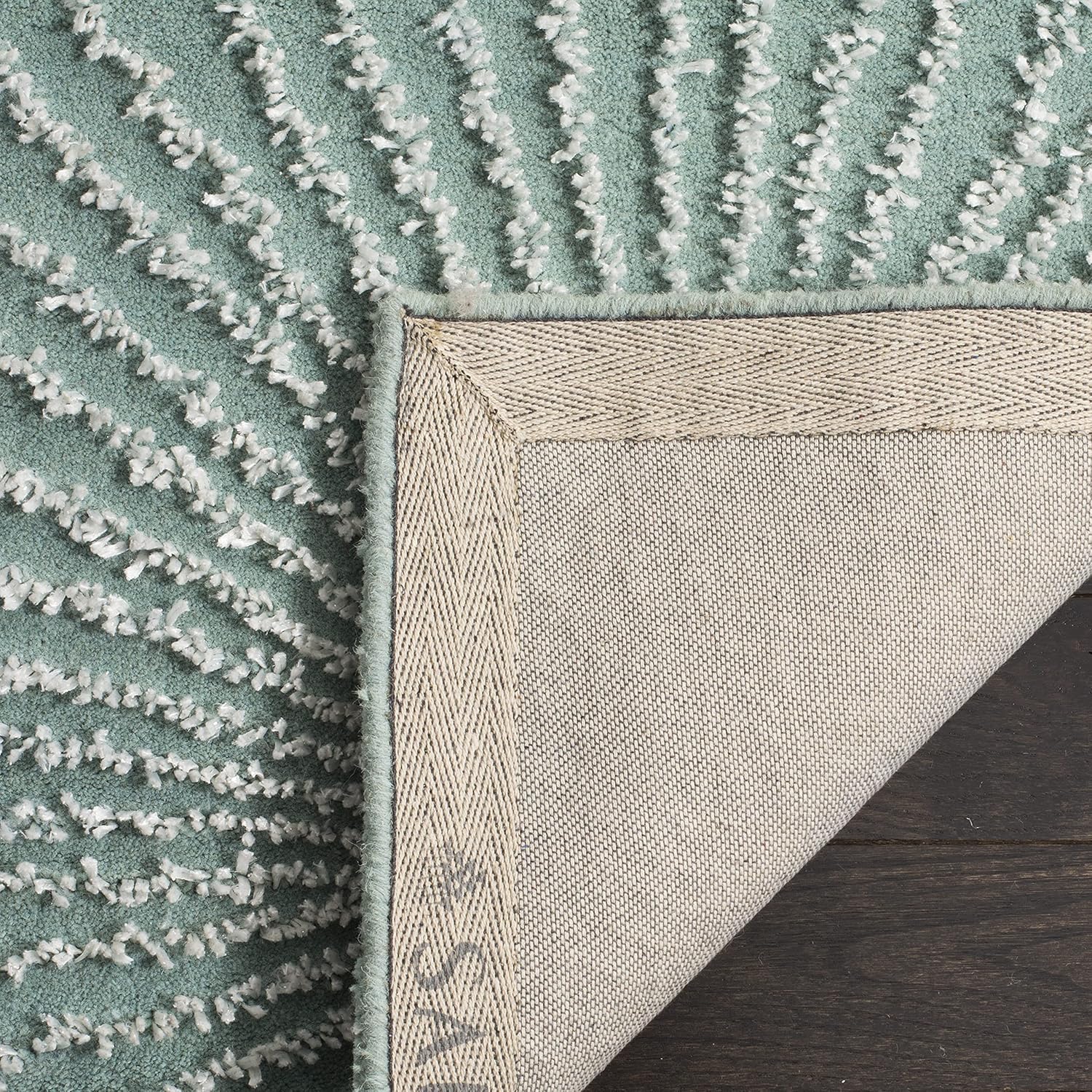 SAFAVIEH Soho Collection 2' x 3' Light Teal / Multi SOH712T Handmade Starburst Premium Wool & Viscose Accent Rug