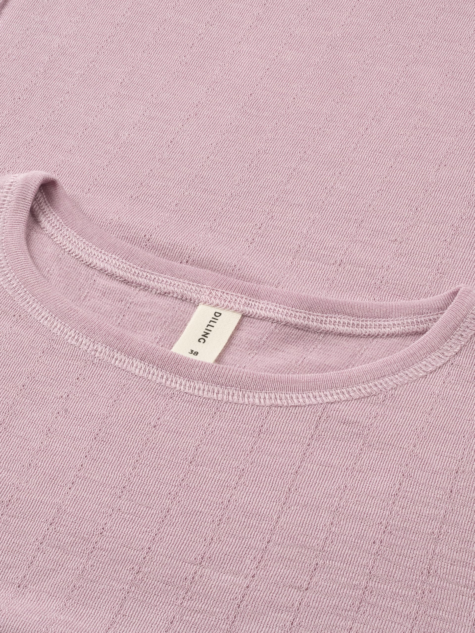 Dilling Damen Merinowolle Seide Langarmshirt Pointelle Baselayer leicht atmungsaktiv temperaturregulierend