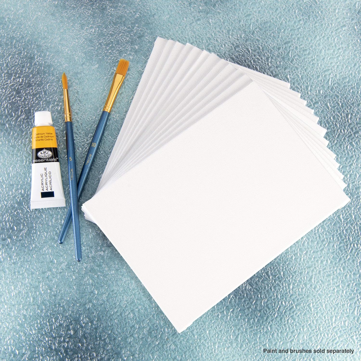 Royal & Langnickel Essentials 11" x 14" Triple Gessoed Canvas Panel Value Pack, for Oil and Acrylic Painting, 12 Pack