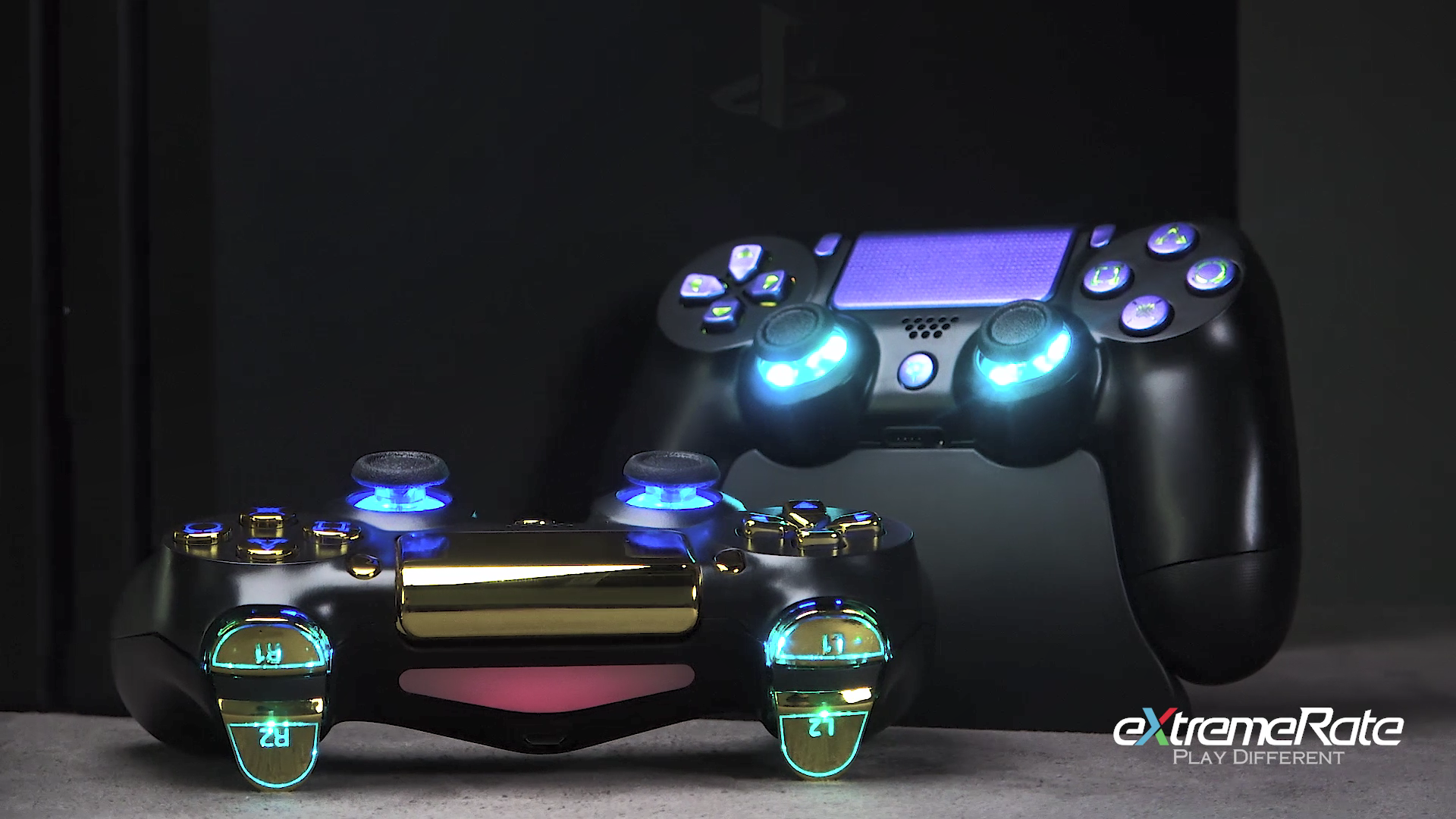 eXtremeRate Multi-Colors Luminated D-pad Thumbstick L1 R1 R2