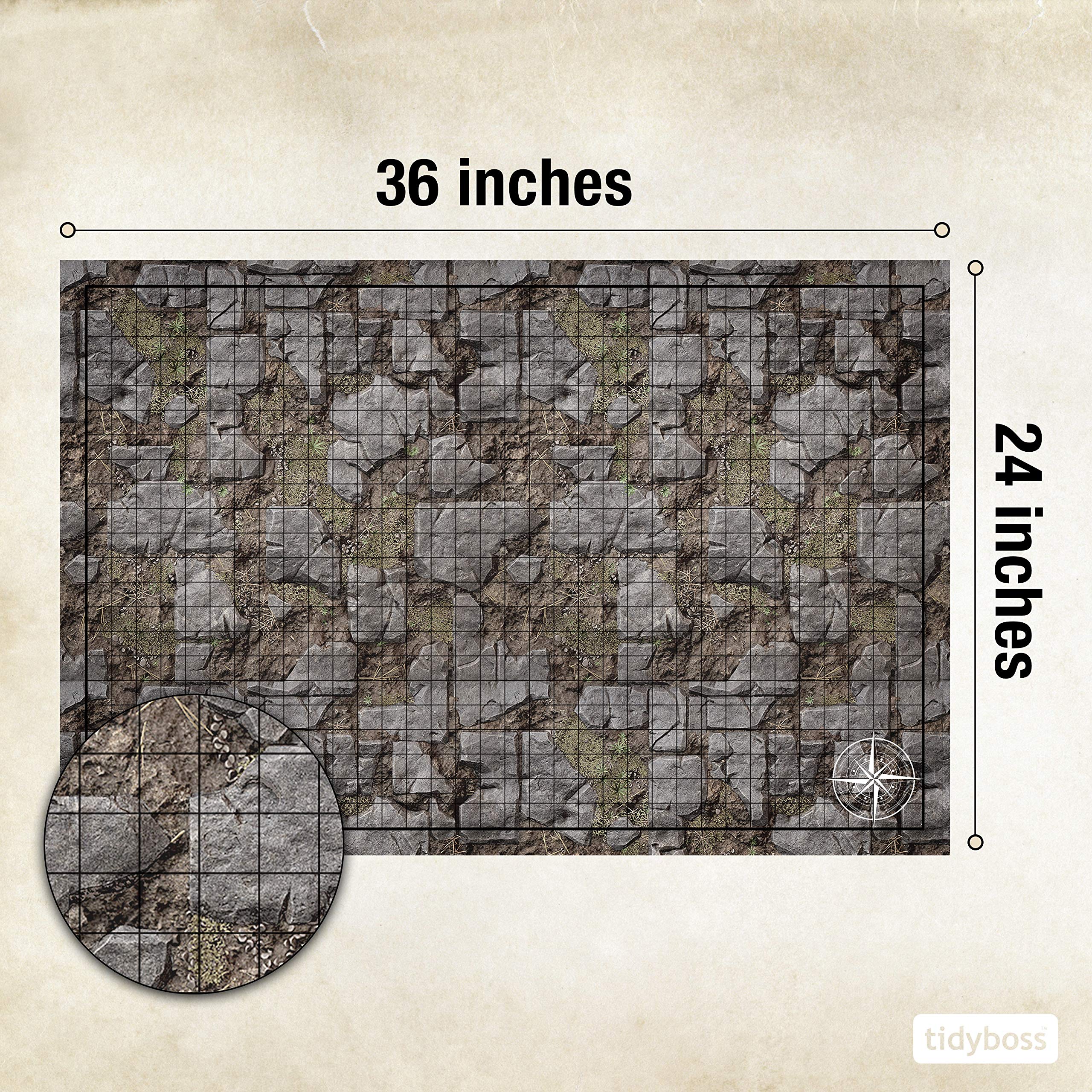 Buy Tidyboss DND Starter Set Battle Game Mat 2X Double Sided Battle
