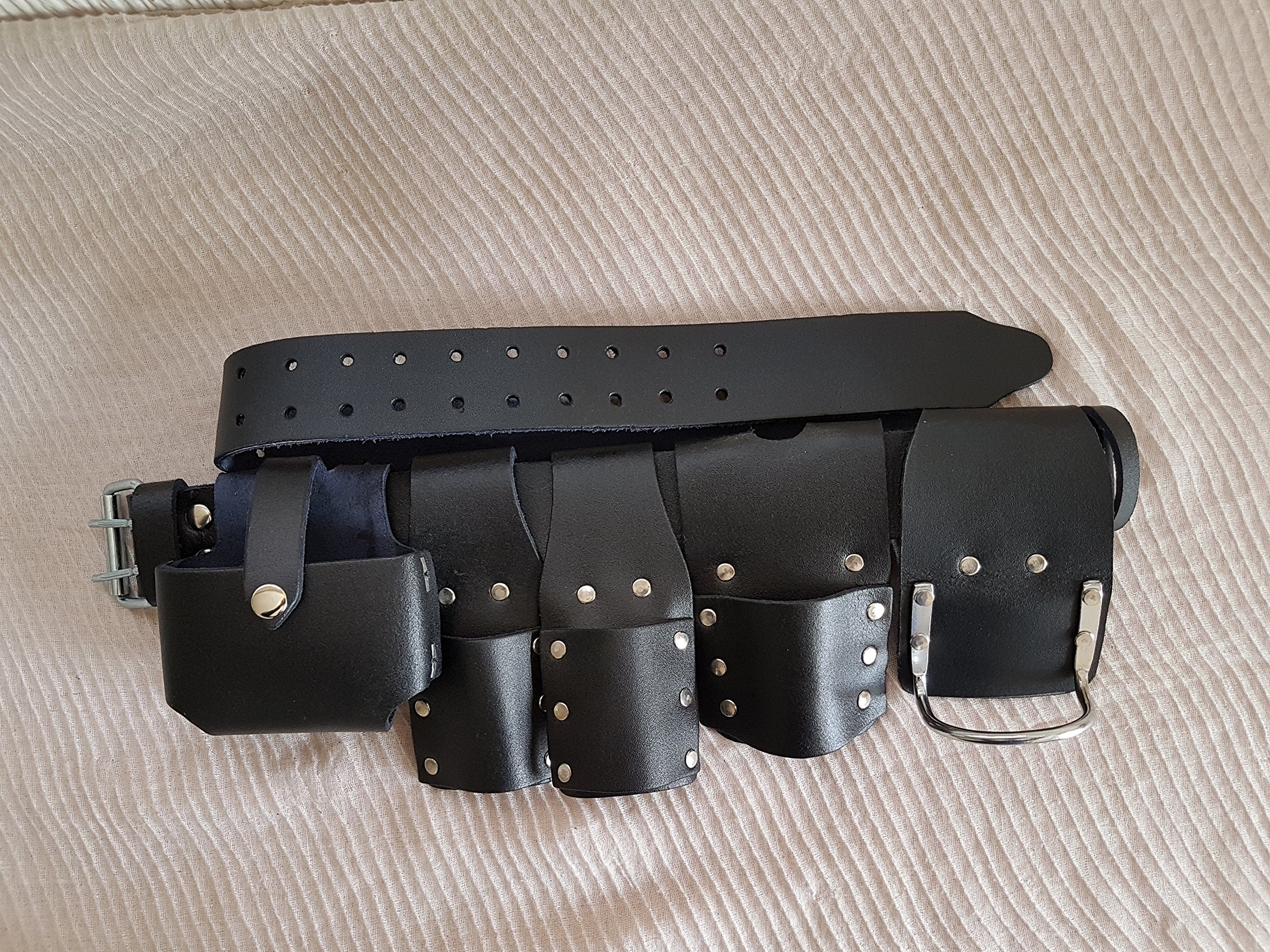 Scaffolding Leather Tool Belt Black Strong Leather BBI Hammer Holder New Quality Edition, Large - Image 2