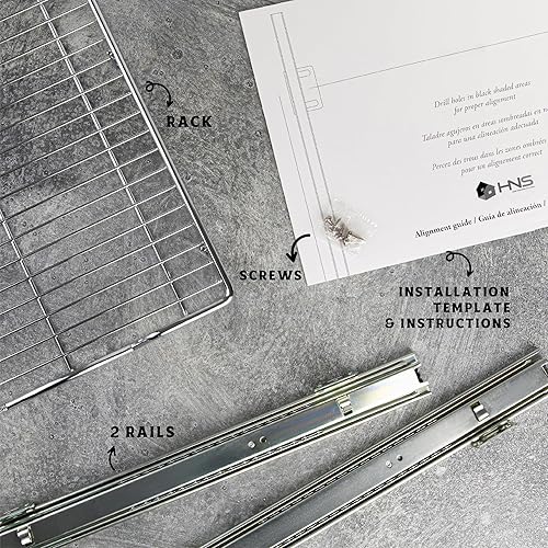 Vista 30 de Organizador de gabinete deslizable, estante de almacenamiento de armario de cocina deslizante extraíble y organizador, marco de alambre resistente