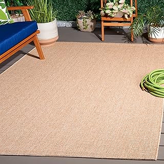 SAFAVIEH Washable Rug Outdoor Sisal All-Weather Collection - 4' x 6', Na...
