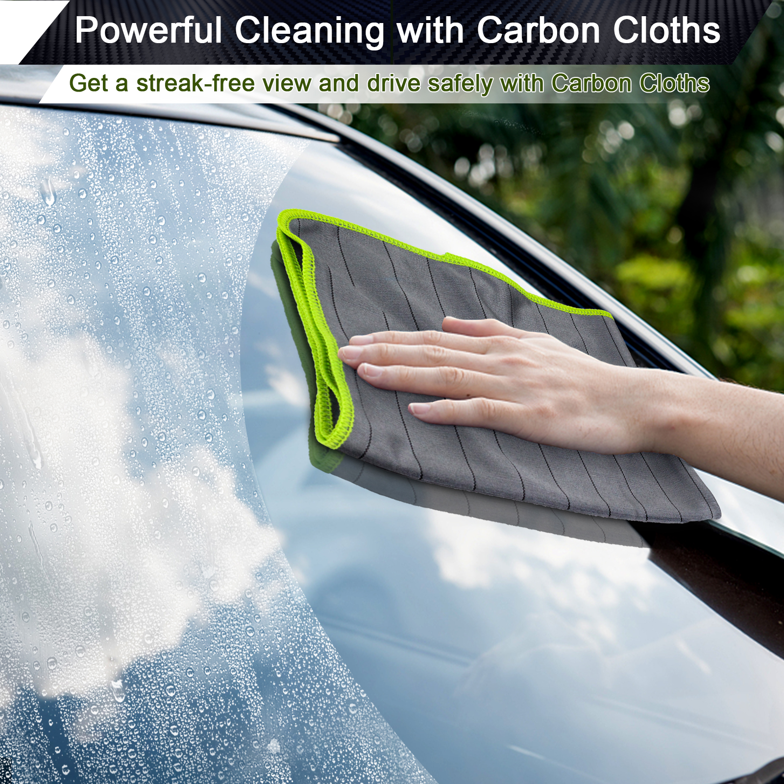 Green Window Rags Glass Cleaning Cloth KinHwa Microfiber Polishing Cloth Lint Free Cloth ...